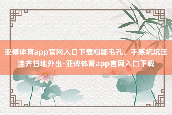 亚傅体育app官网入口下载粗鄙毛孔、手感坑坑洼洼齐扫地外出-亚傅体育app官网入口下载