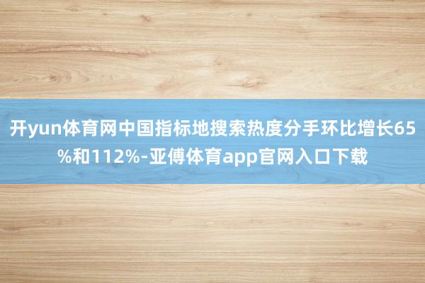 开yun体育网中国指标地搜索热度分手环比增长65%和112%-亚傅体育app官网入口下载