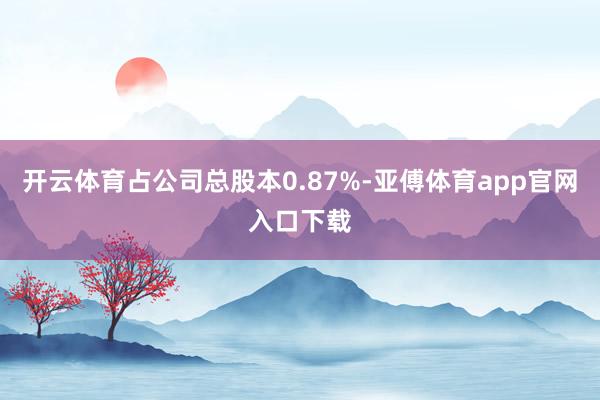 开云体育占公司总股本0.87%-亚傅体育app官网入口下载