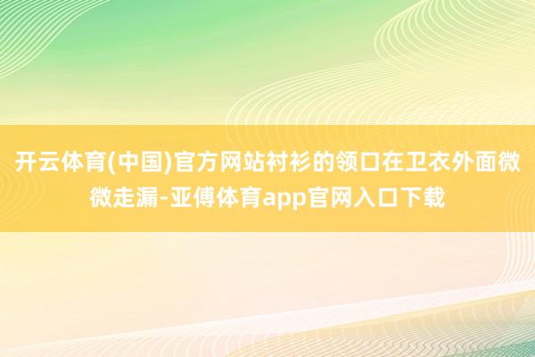 开云体育(中国)官方网站衬衫的领口在卫衣外面微微走漏-亚傅体育app官网入口下载