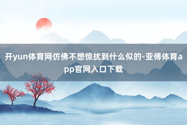 开yun体育网仿佛不想惊扰到什么似的-亚傅体育app官网入口下载